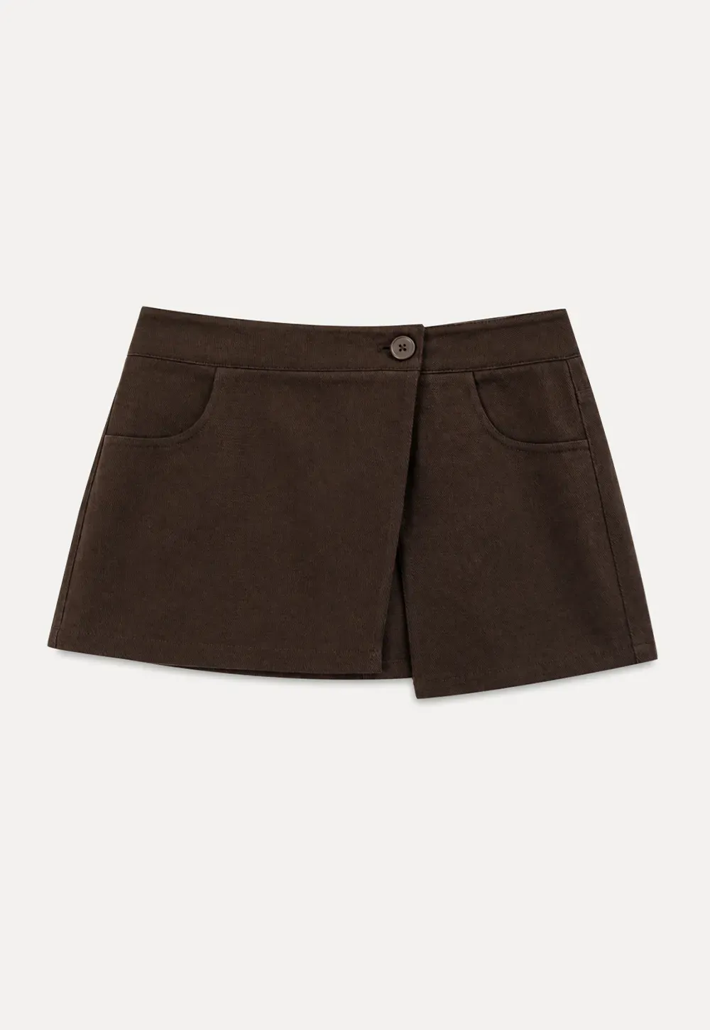 Wrap Front Wide Leg Casual Pants