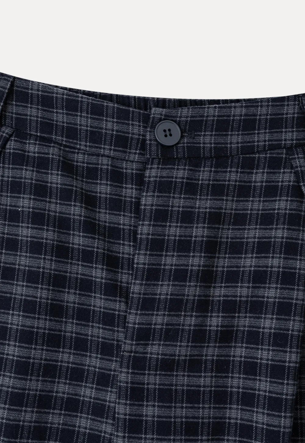 Wide Leg Plaid Pleated Casual Pants