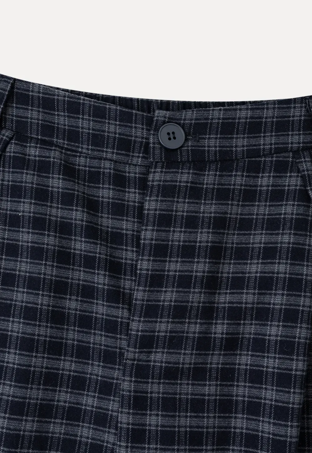 Wide Leg Plaid Pleated Casual Pants