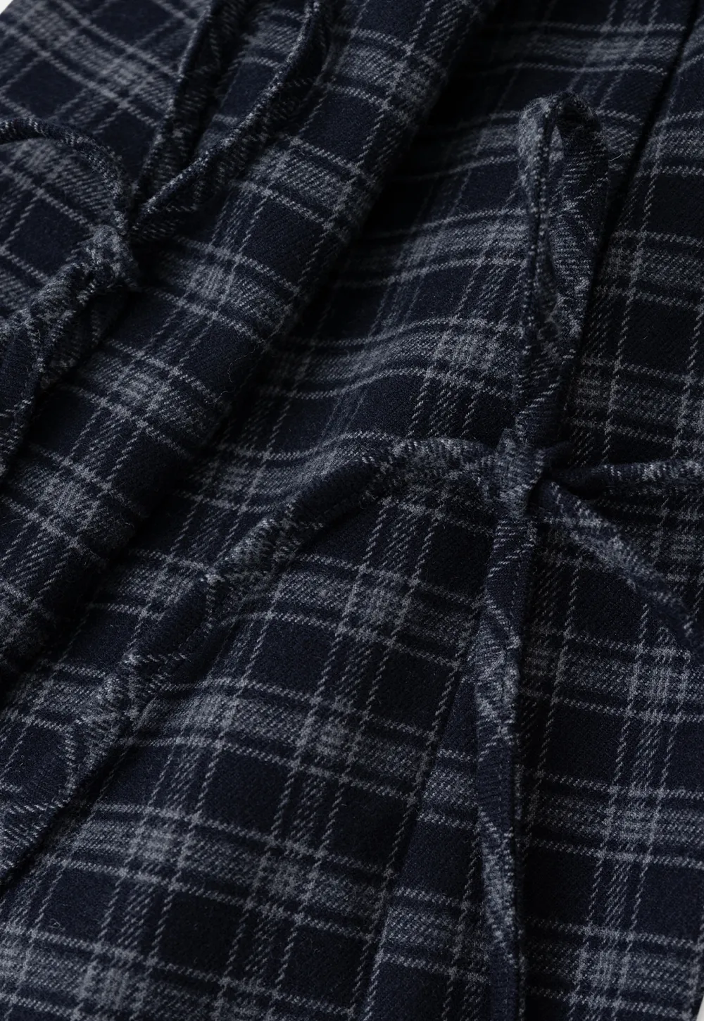 Wide Leg Plaid Pleated Casual Pants
