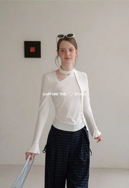 Wide Leg Plaid Pleated Casual Pants