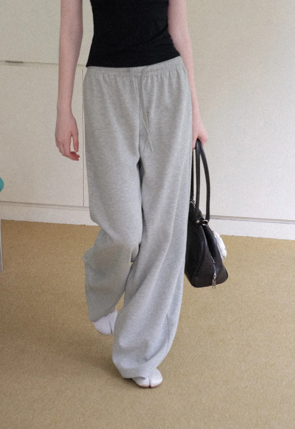 Oversized Drawstring Waist Casual Pants
