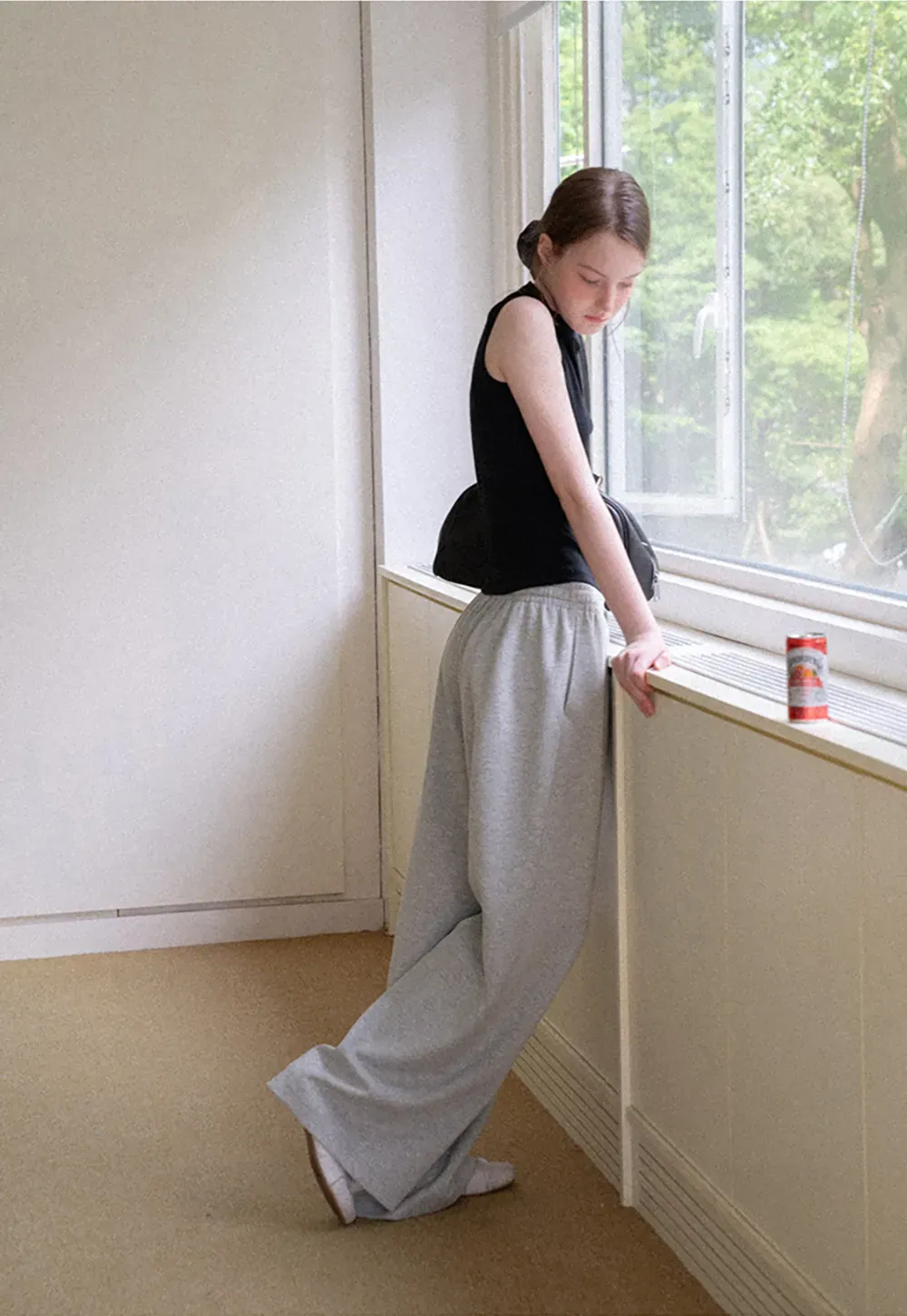 Oversized Drawstring Waist Casual Pants