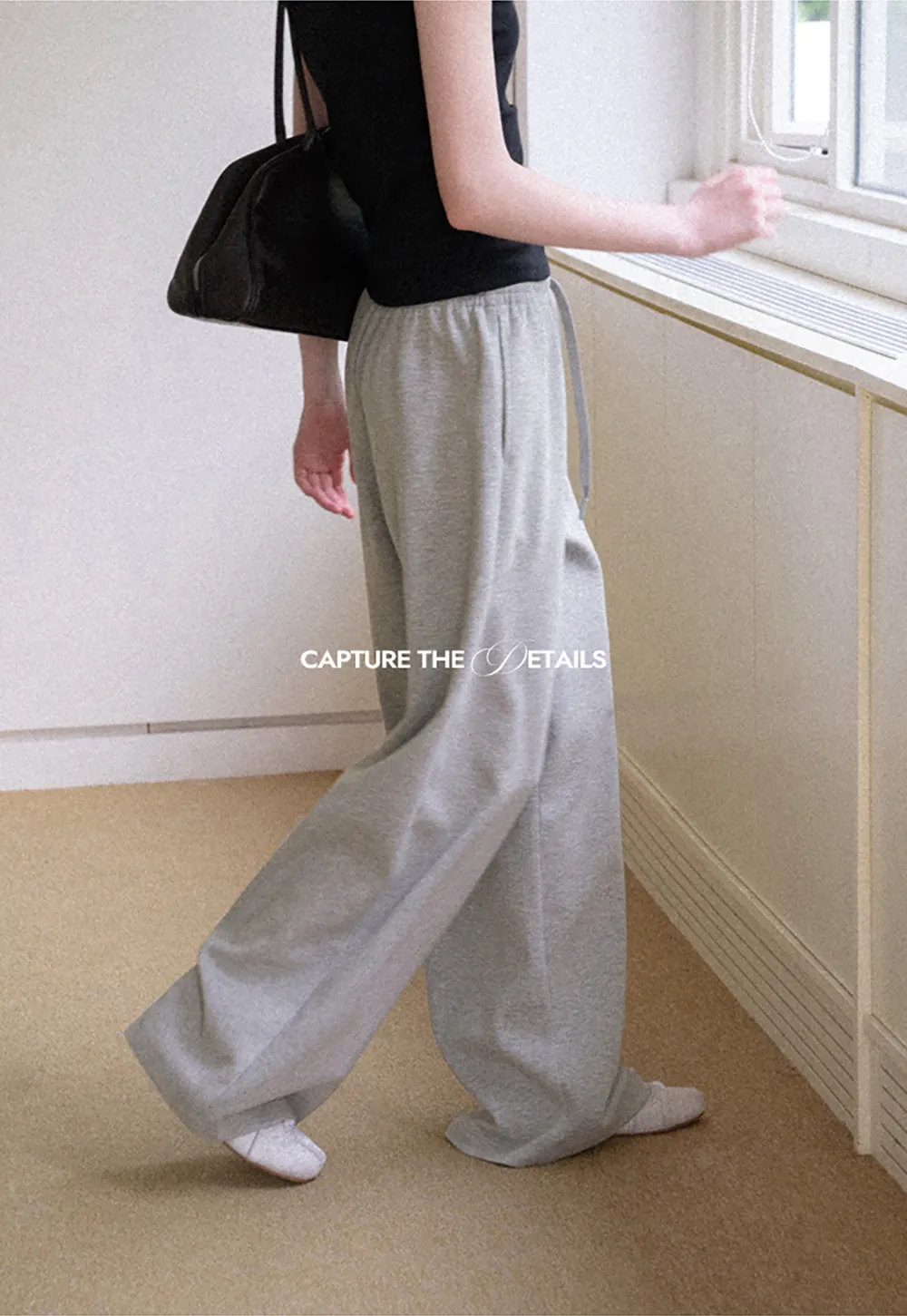 Oversized Drawstring Waist Casual Pants