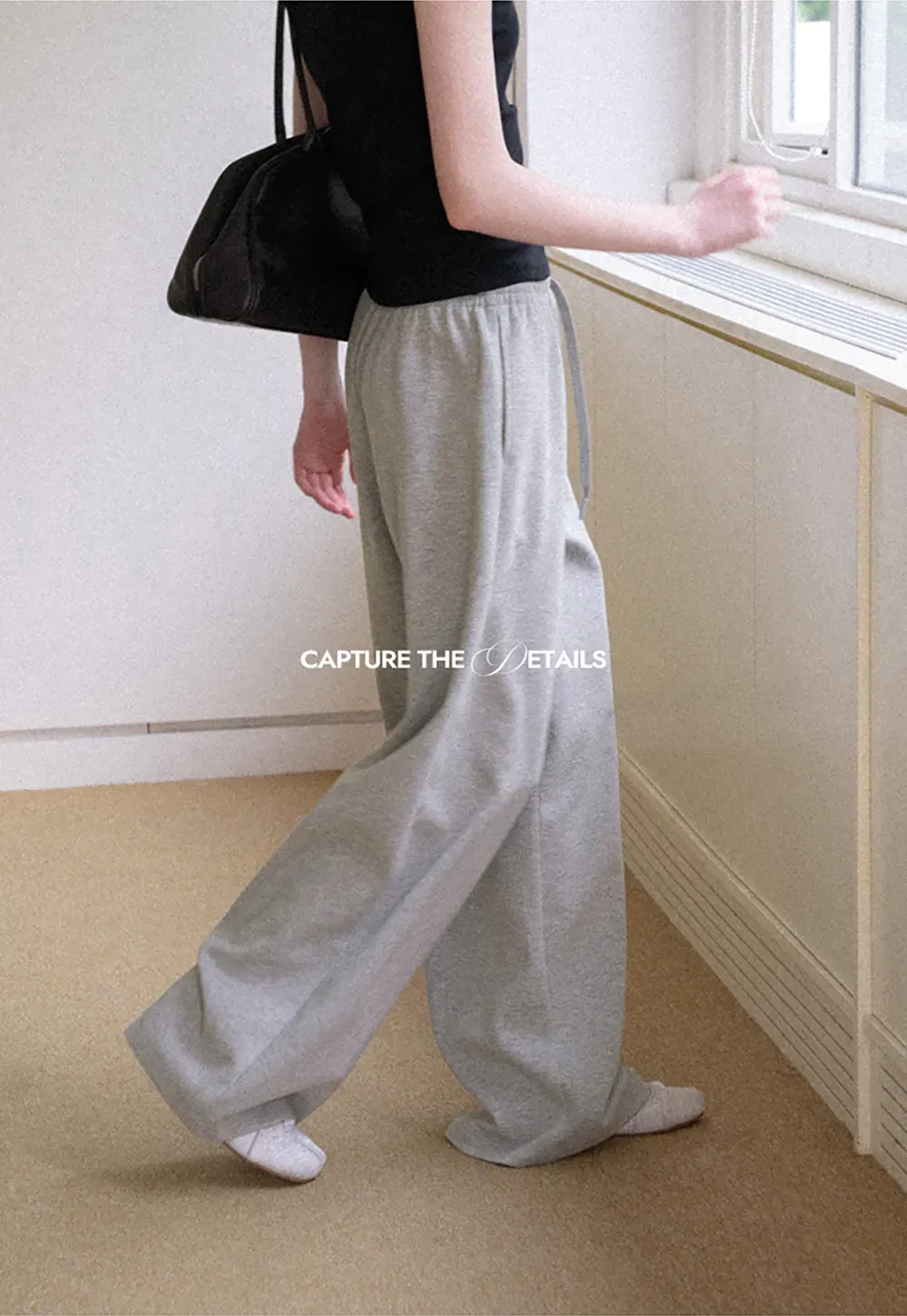 Oversized Drawstring Waist Casual Pants