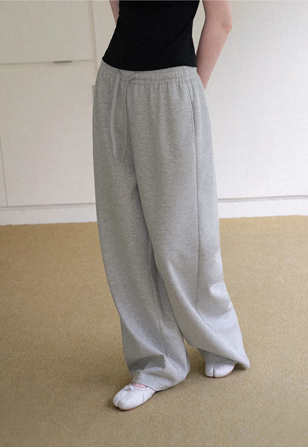 Oversized Drawstring Waist Casual Pants
