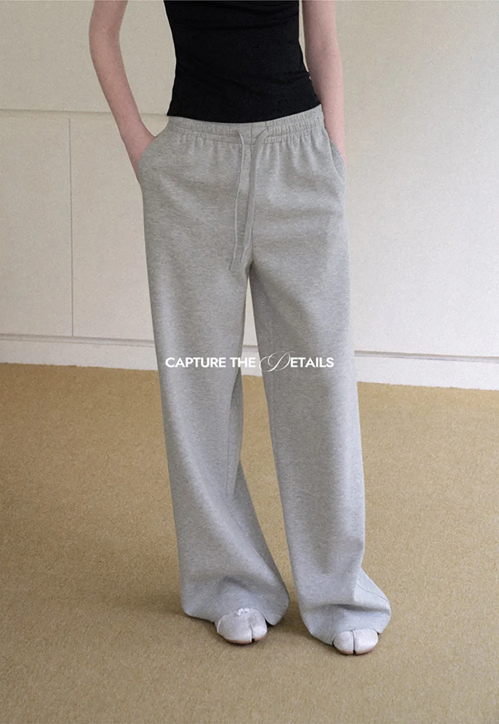 Oversized Drawstring Waist Casual Pants