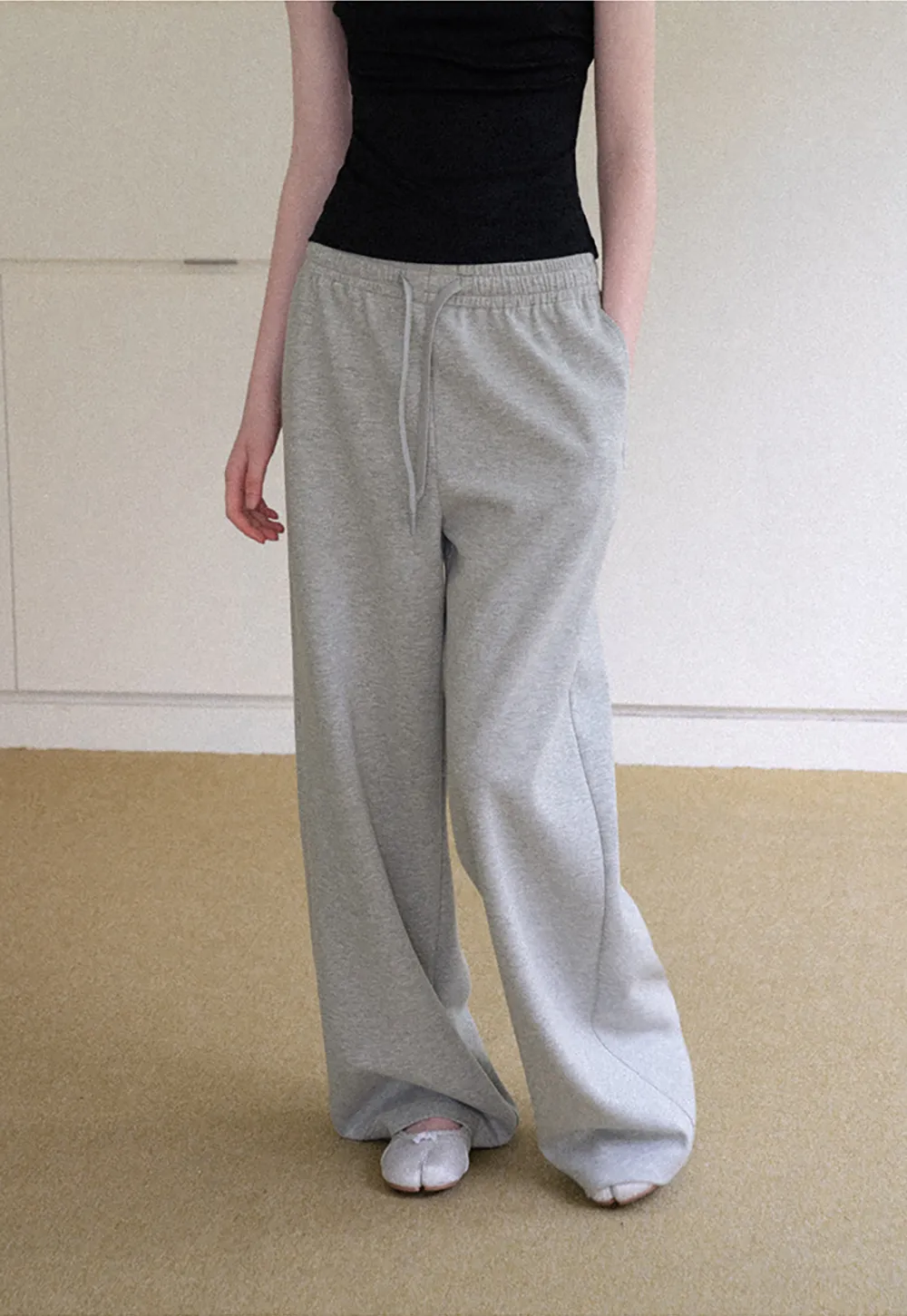 Oversized Drawstring Waist Casual Pants
