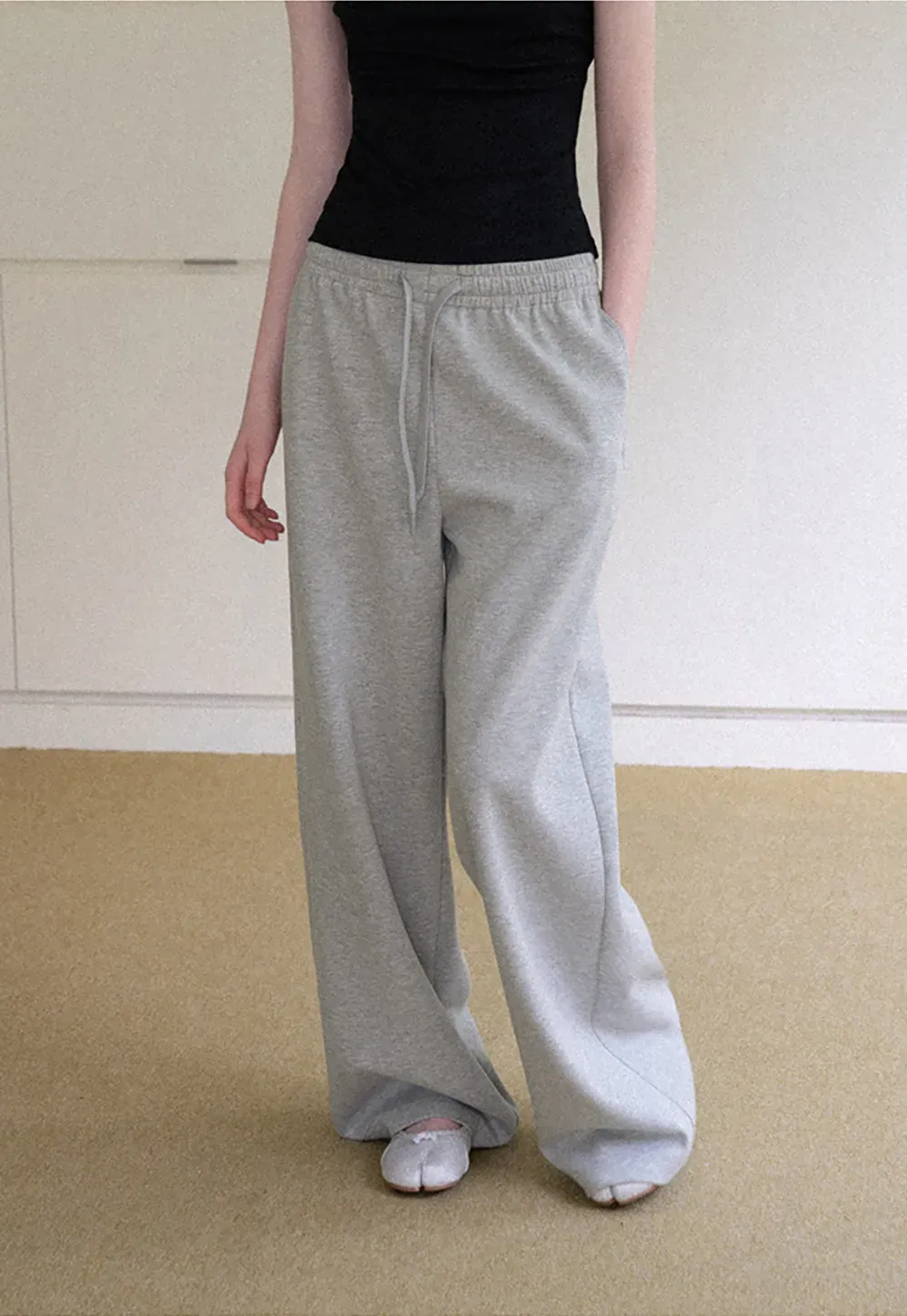 Oversized Drawstring Waist Casual Pants