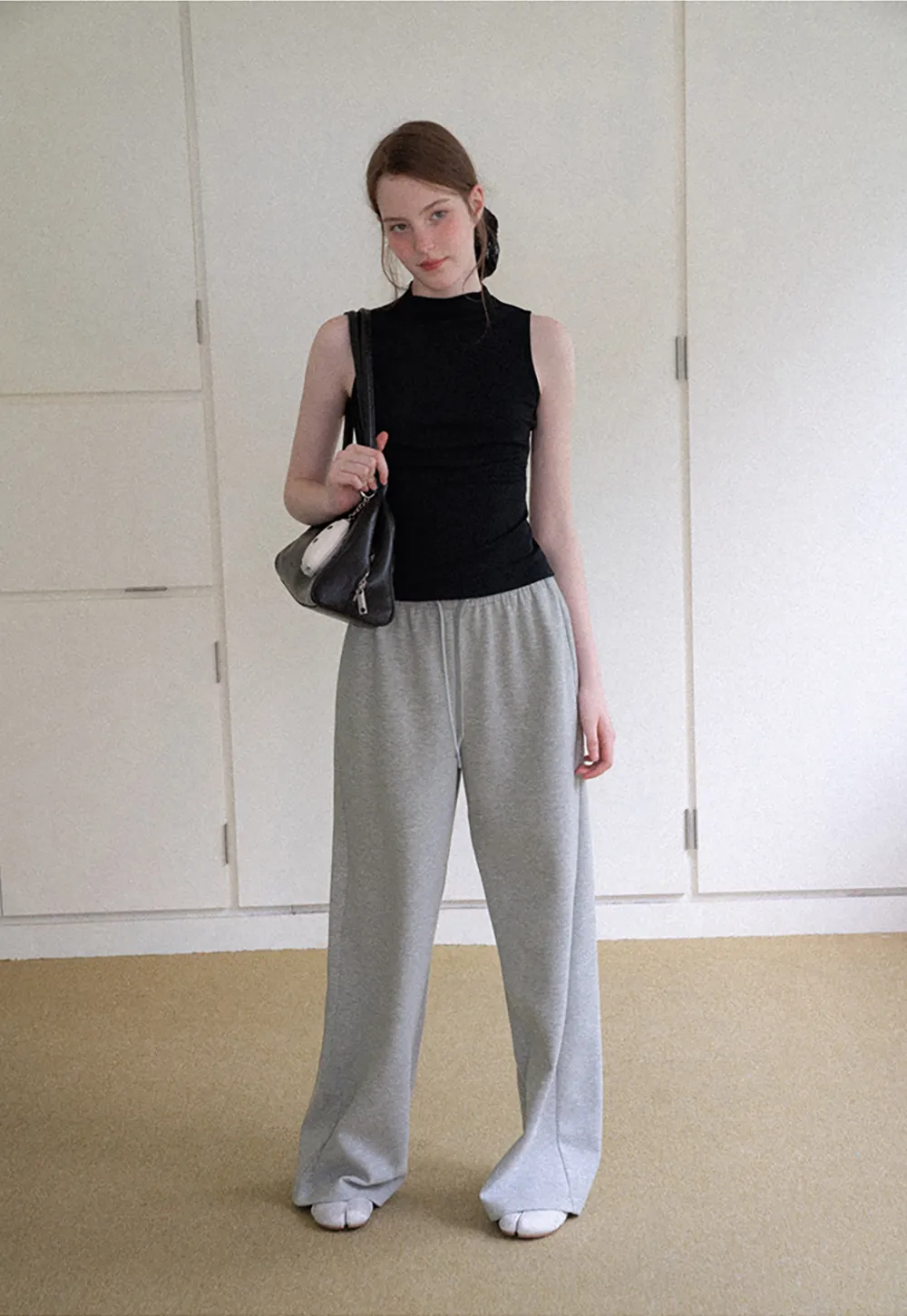 Oversized Drawstring Waist Casual Pants
