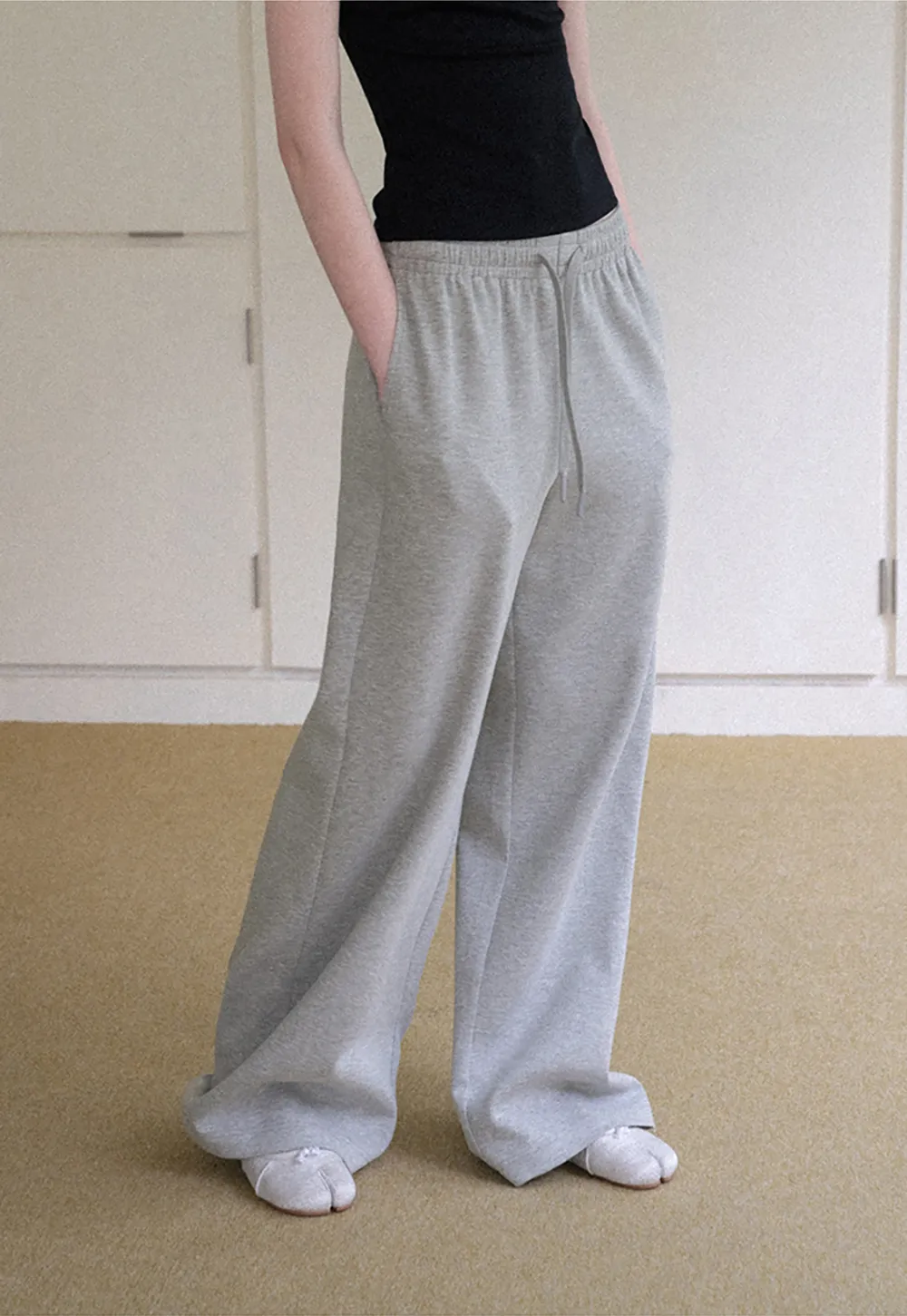 Oversized Drawstring Waist Casual Pants