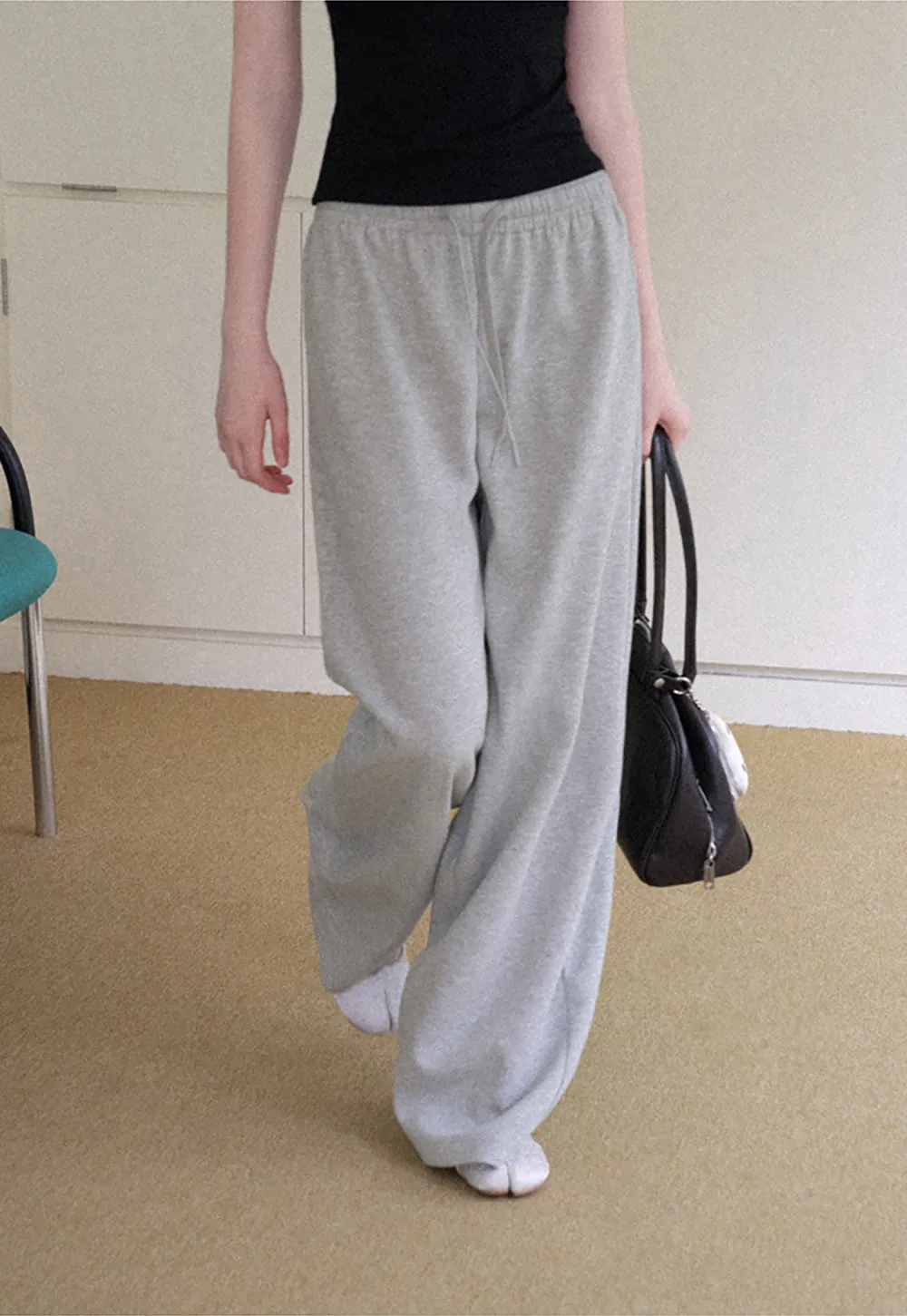 Oversized Drawstring Waist Casual Pants