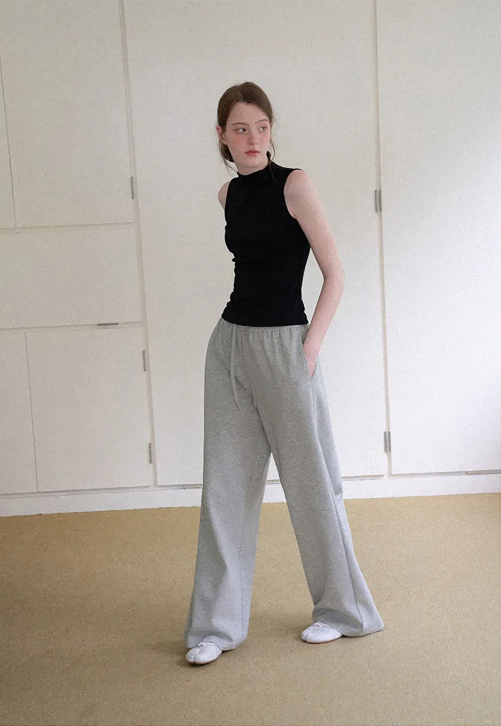 Oversized Drawstring Waist Casual Pants