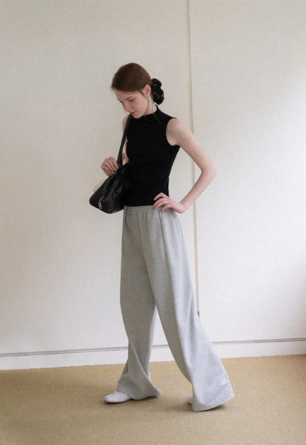 Oversized Drawstring Waist Casual Pants