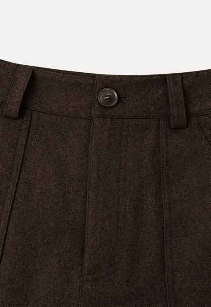 High Waist Pleated Tailored Shorts