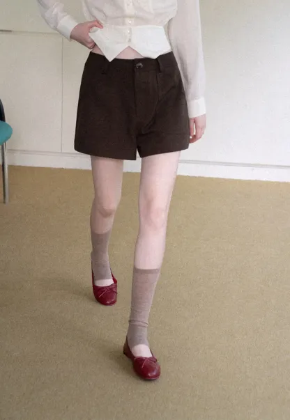 High Waist Pleated Tailored Shorts