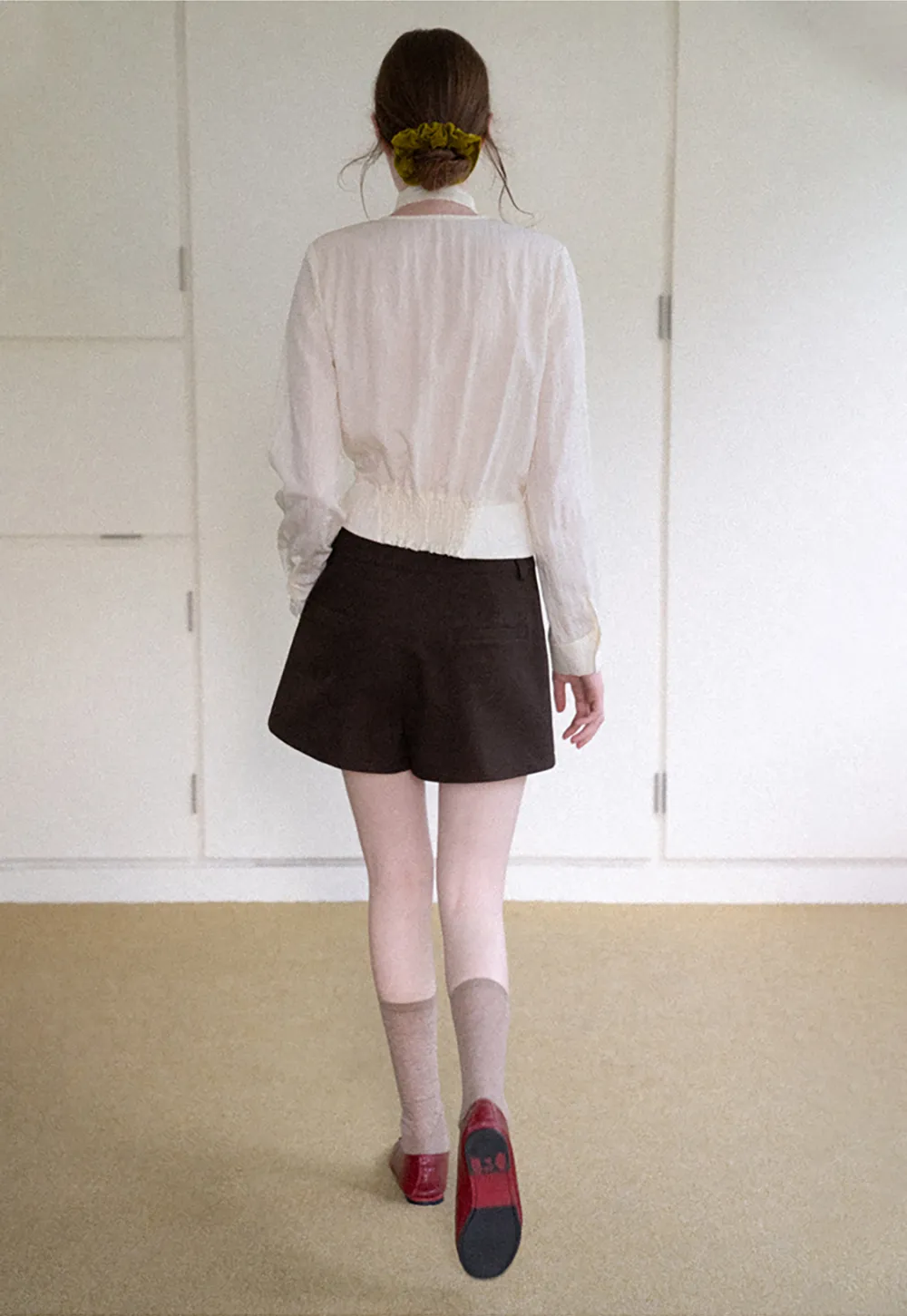 High Waist Pleated Tailored Shorts