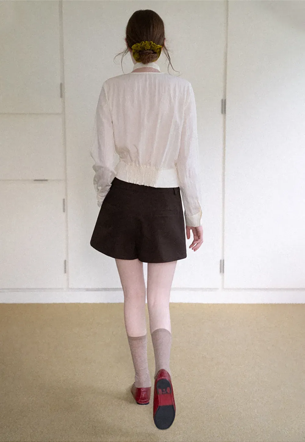 High Waist Pleated Tailored Shorts