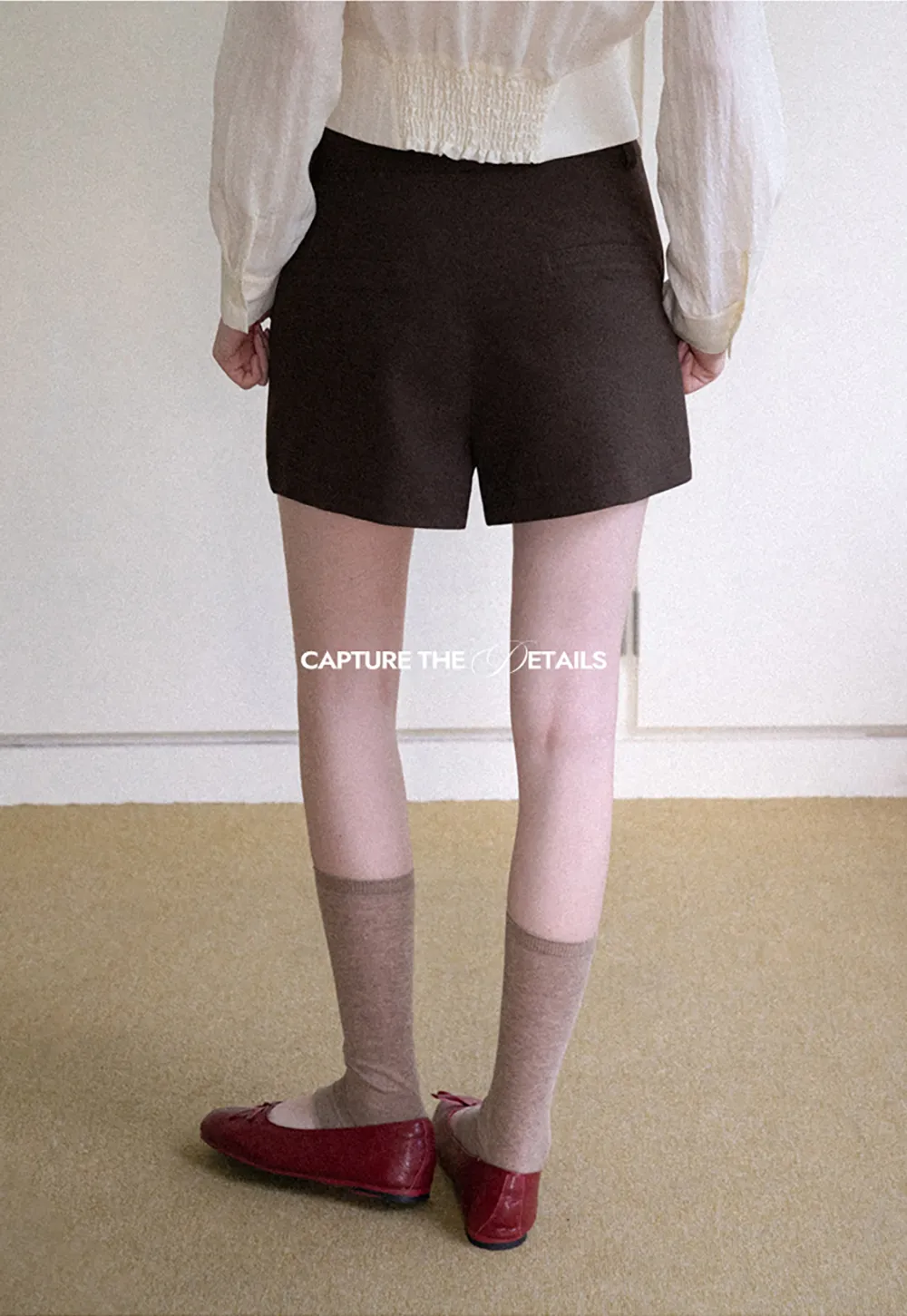 High Waist Pleated Tailored Shorts