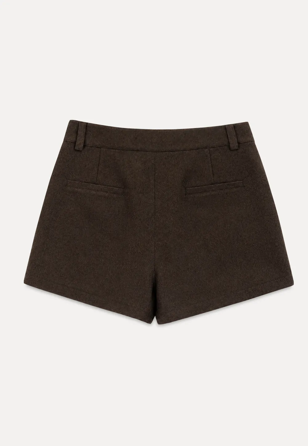 High Waist Pleated Tailored Shorts