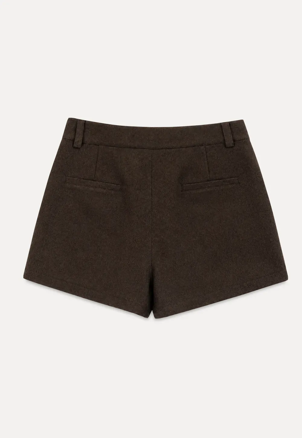 High Waist Pleated Tailored Shorts