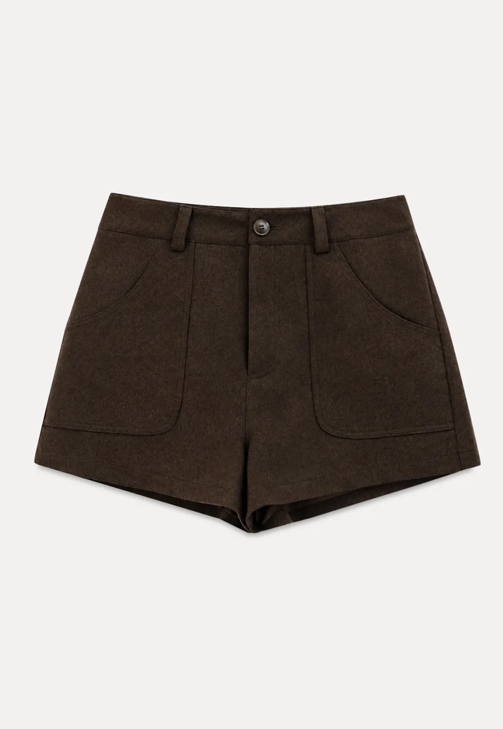 High Waist Pleated Tailored Shorts