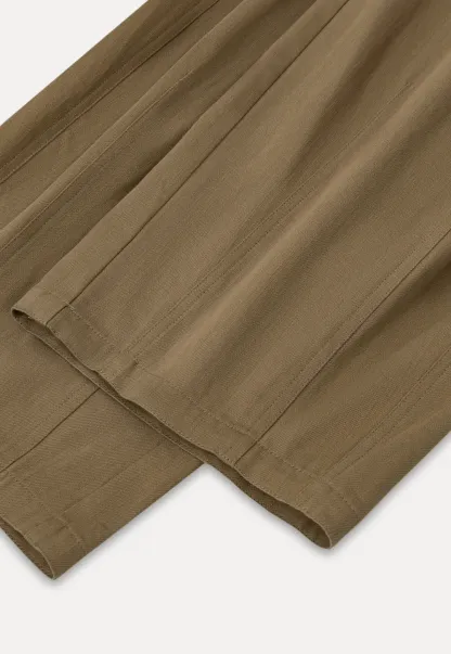 High Waist Pleated Wide Leg Casual Pants