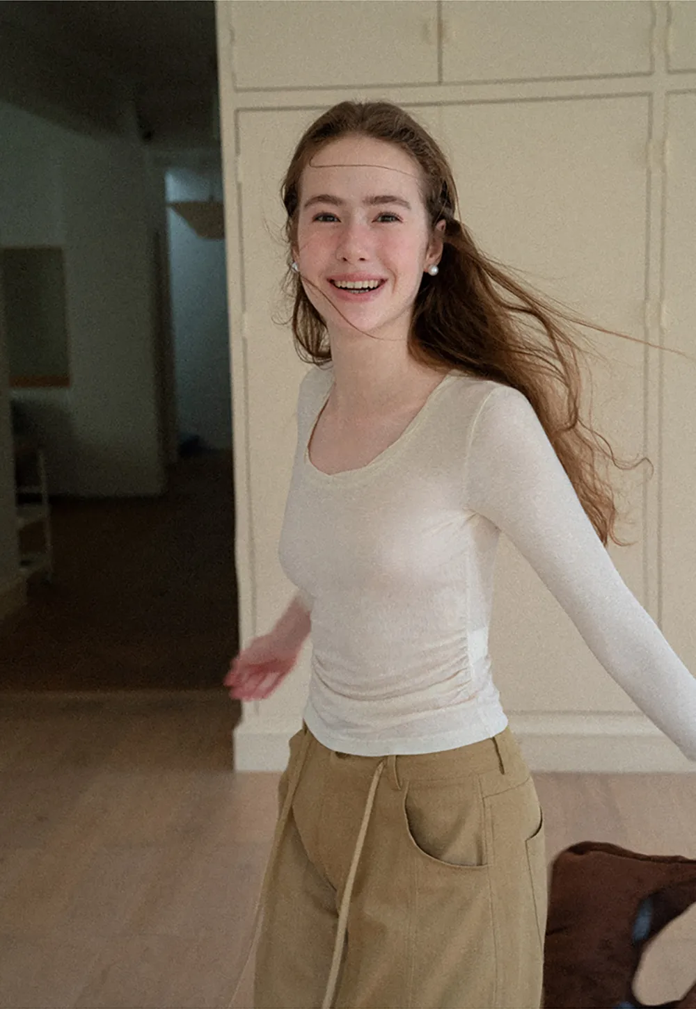High Waist Pleated Wide Leg Casual Pants