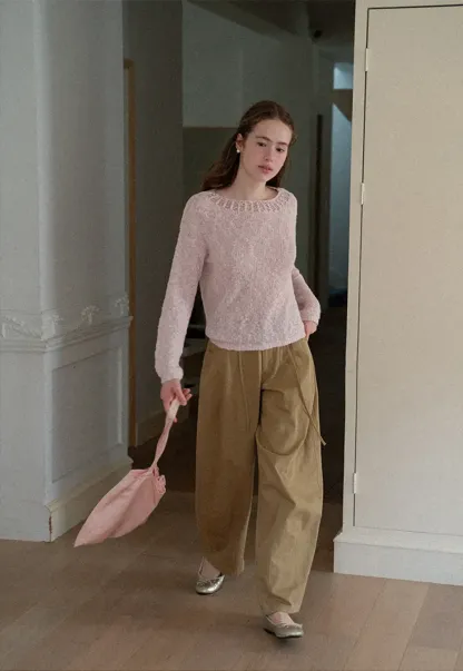 High Waist Pleated Wide Leg Casual Pants