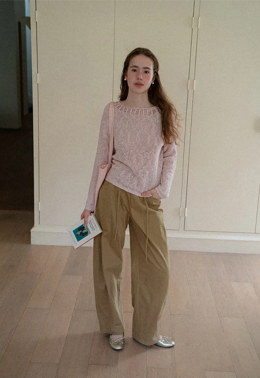 High Waist Pleated Wide Leg Casual Pants