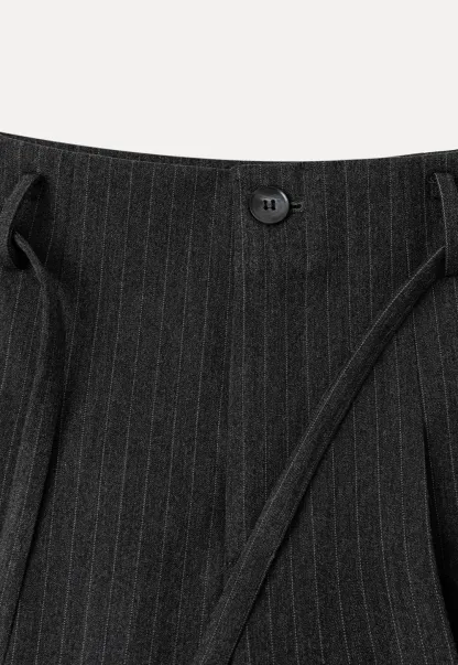 Pleated Wide Leg Casual Pants