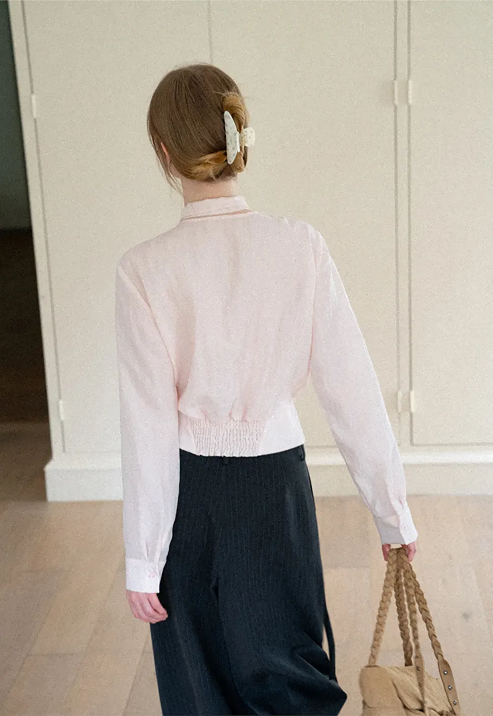 Pleated Wide Leg Casual Pants