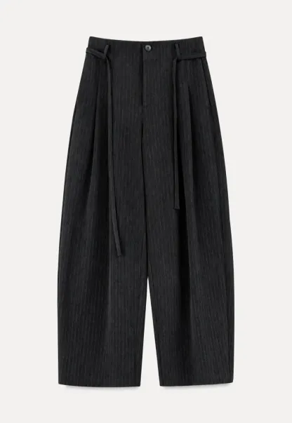 Pleated Wide Leg Casual Pants