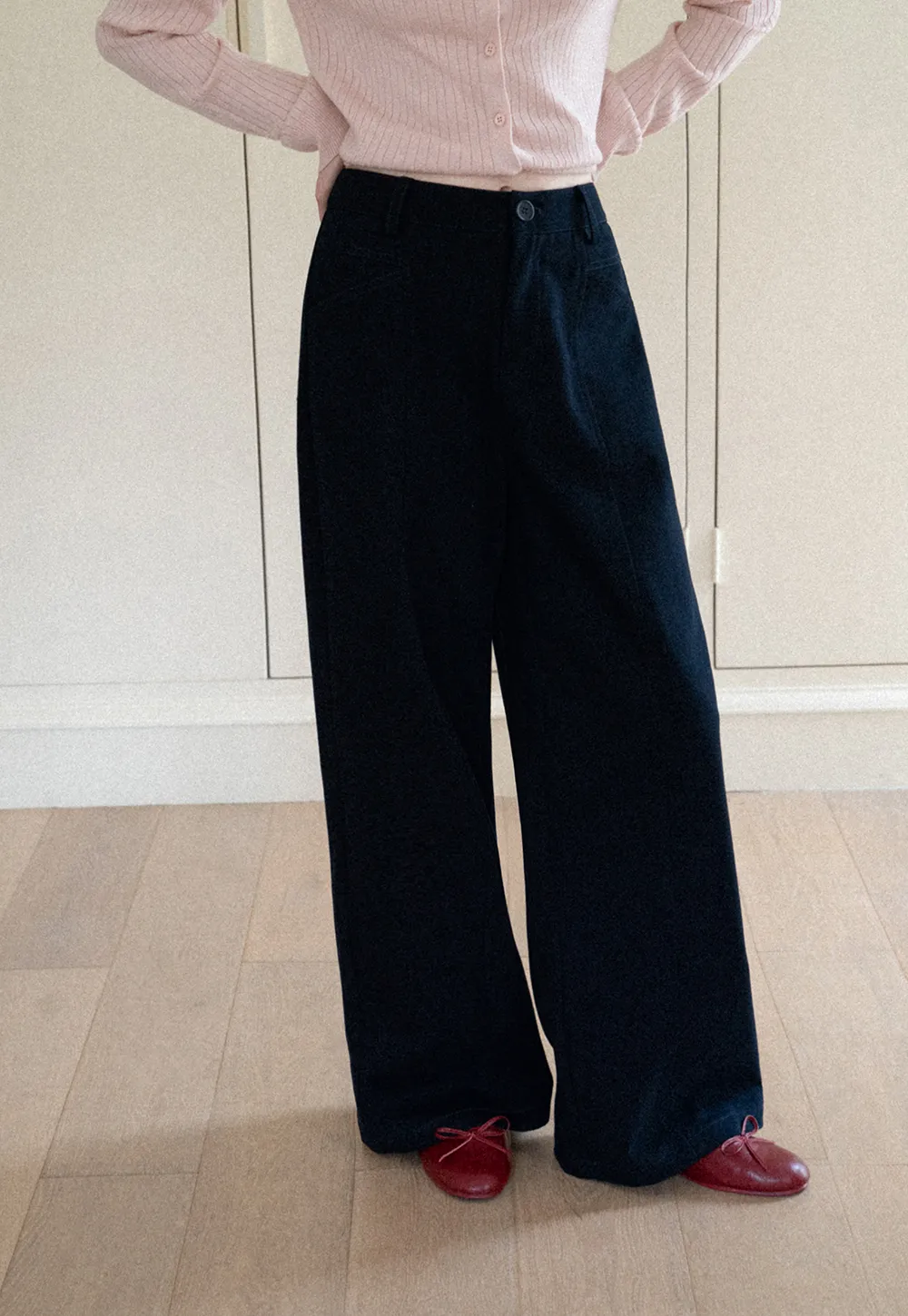 High Waist Wide Leg Casual Pants