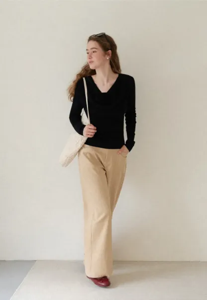 High Waist Wide Leg Casual Pants