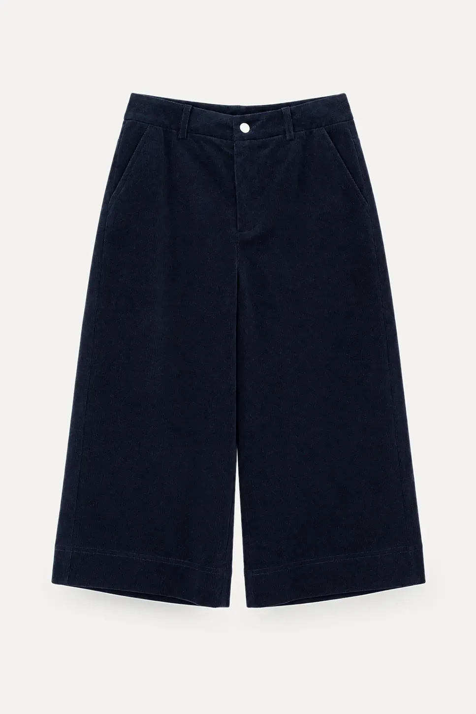 Wide Leg Cropped Casual Pants