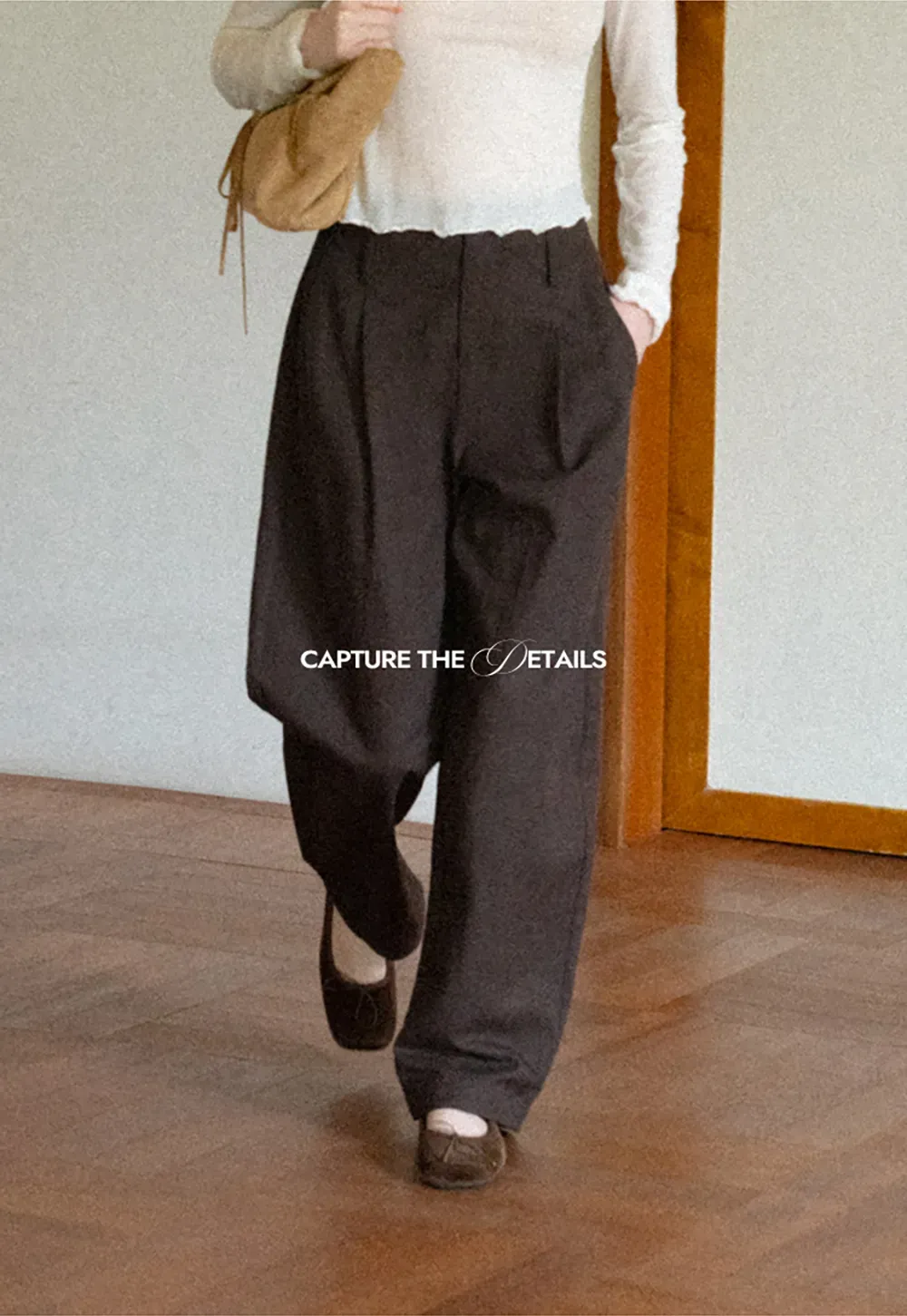 High Waist Pleated Wide Leg Casual Pants