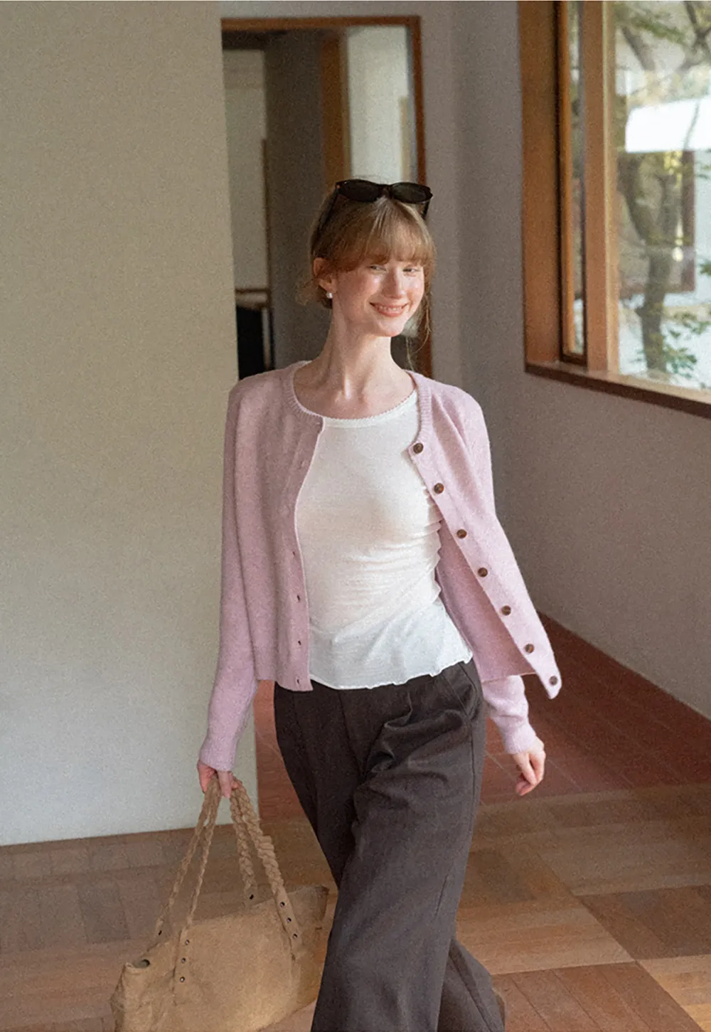 High Waist Pleated Wide Leg Casual Pants