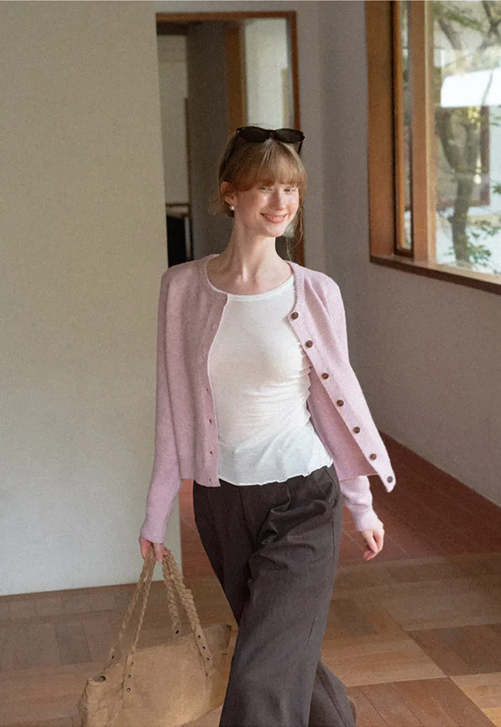 High Waist Pleated Wide Leg Casual Pants