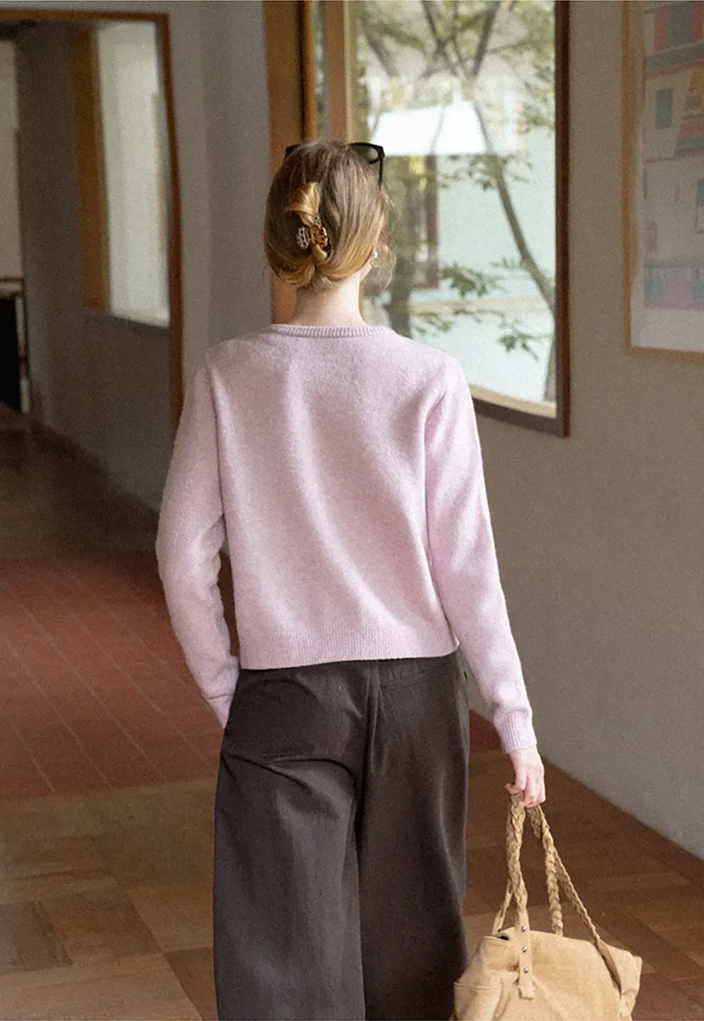 High Waist Pleated Wide Leg Casual Pants