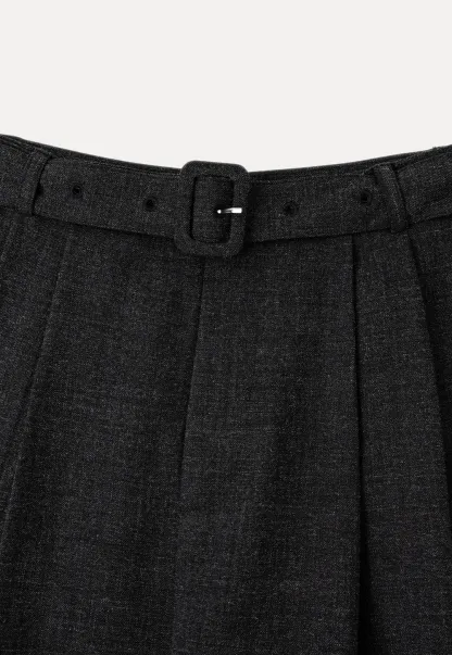 High Waist Pleated Wide Leg Casual Pants