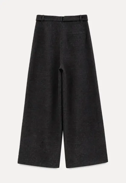 High Waist Pleated Wide Leg Casual Pants