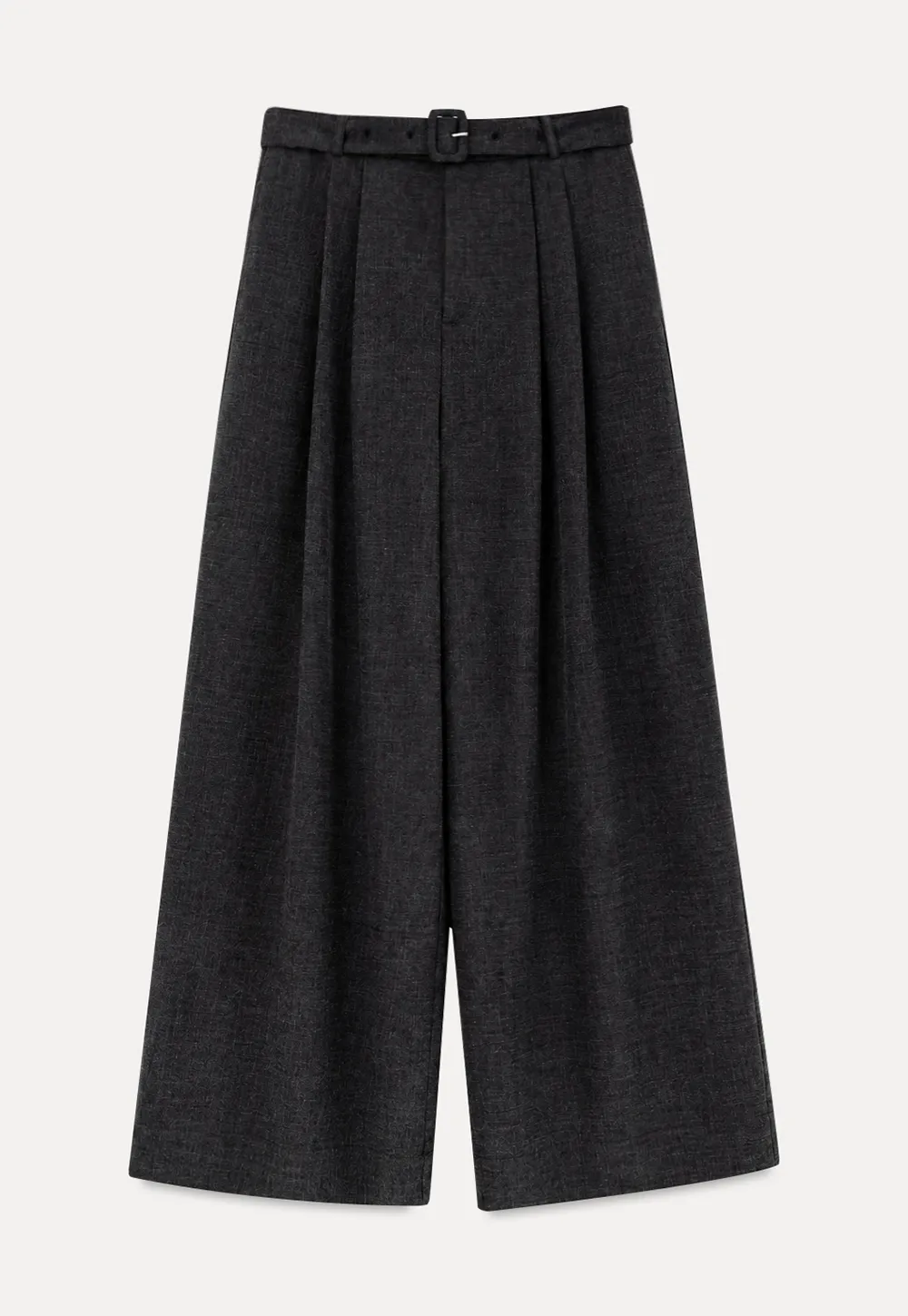 High Waist Pleated Wide Leg Casual Pants