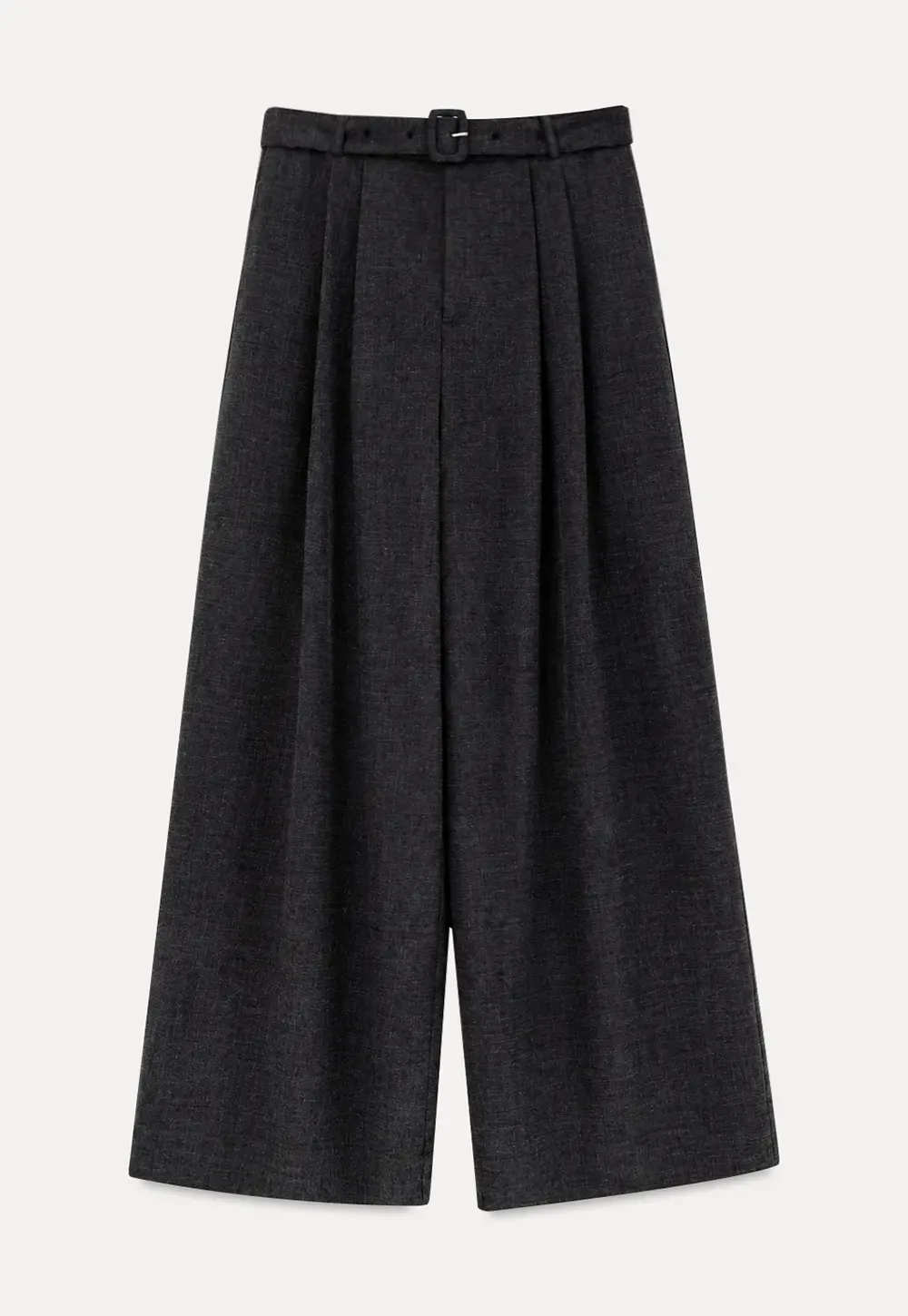 High Waist Pleated Wide Leg Casual Pants