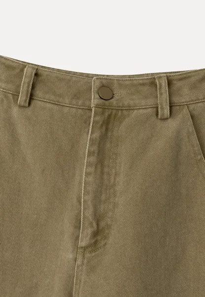 Wide Leg High Waist Pleated Casual Pants