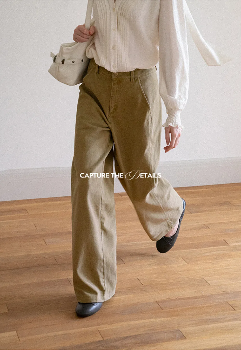 Wide Leg High Waist Pleated Casual Pants
