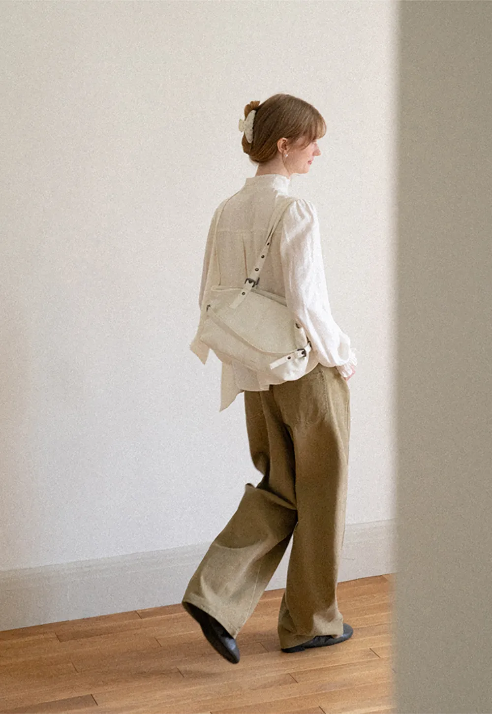 Wide Leg High Waist Pleated Casual Pants