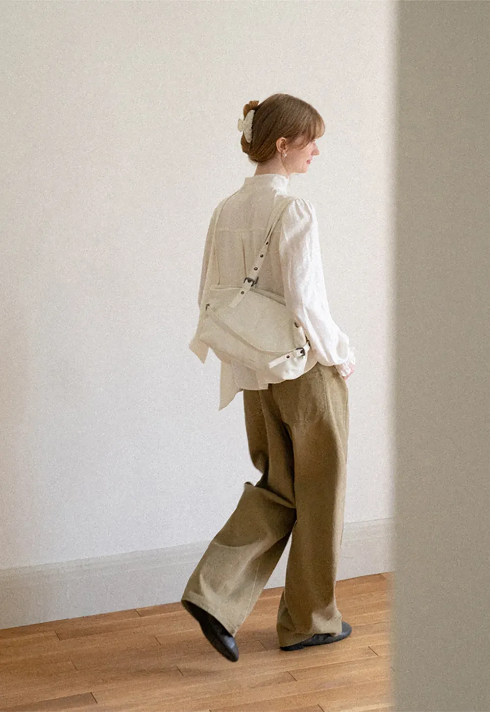 Wide Leg High Waist Pleated Casual Pants