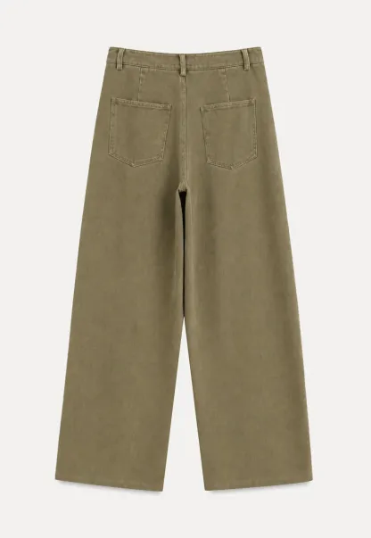 Wide Leg High Waist Pleated Casual Pants