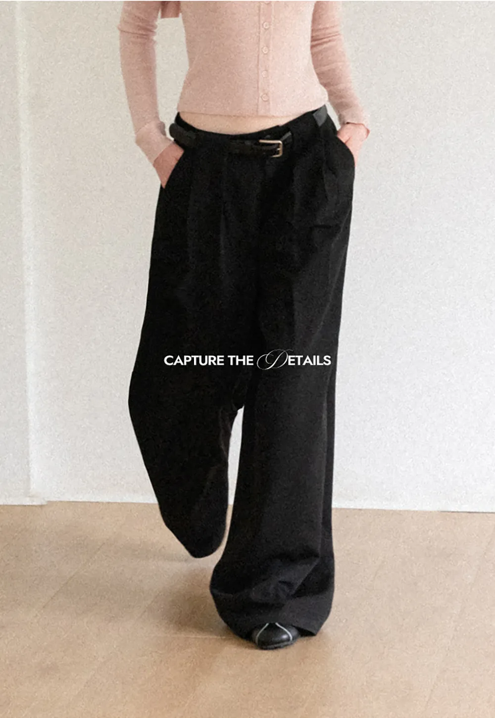 High Waist Pleated Wide Leg Casual Pants